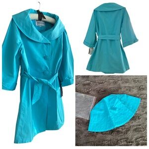 🦌 NWT George Simonton Stylish Trench Coat w/Matching Hat